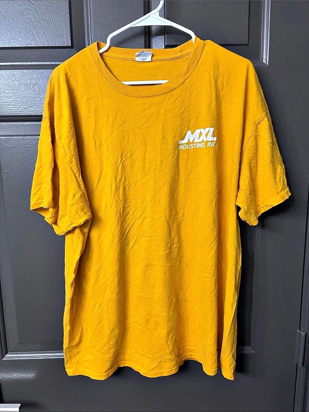 Port & Company Graphic Short Sleeve Tee Yellow XL Like New